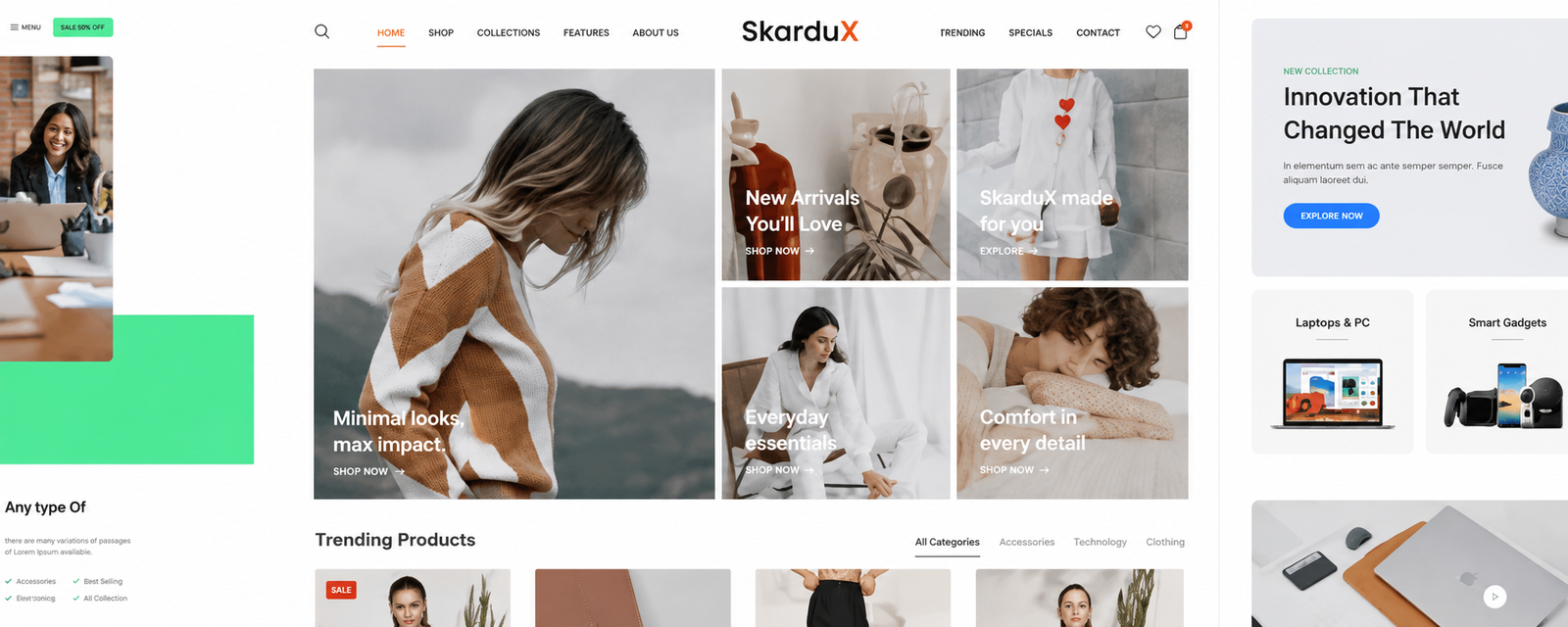skardux website design